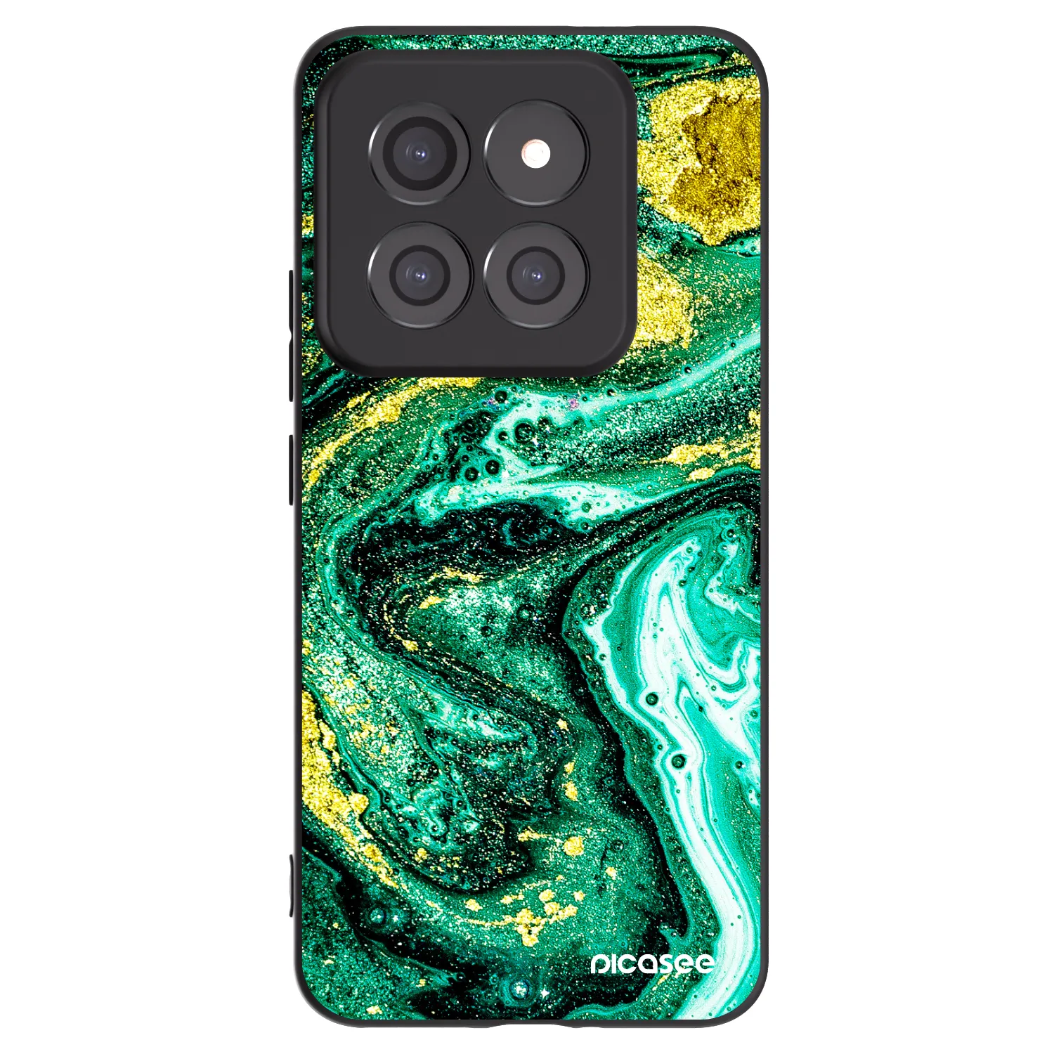 Picasee silikonový černý obal pro Xiaomi 14 Pro - Green Gold