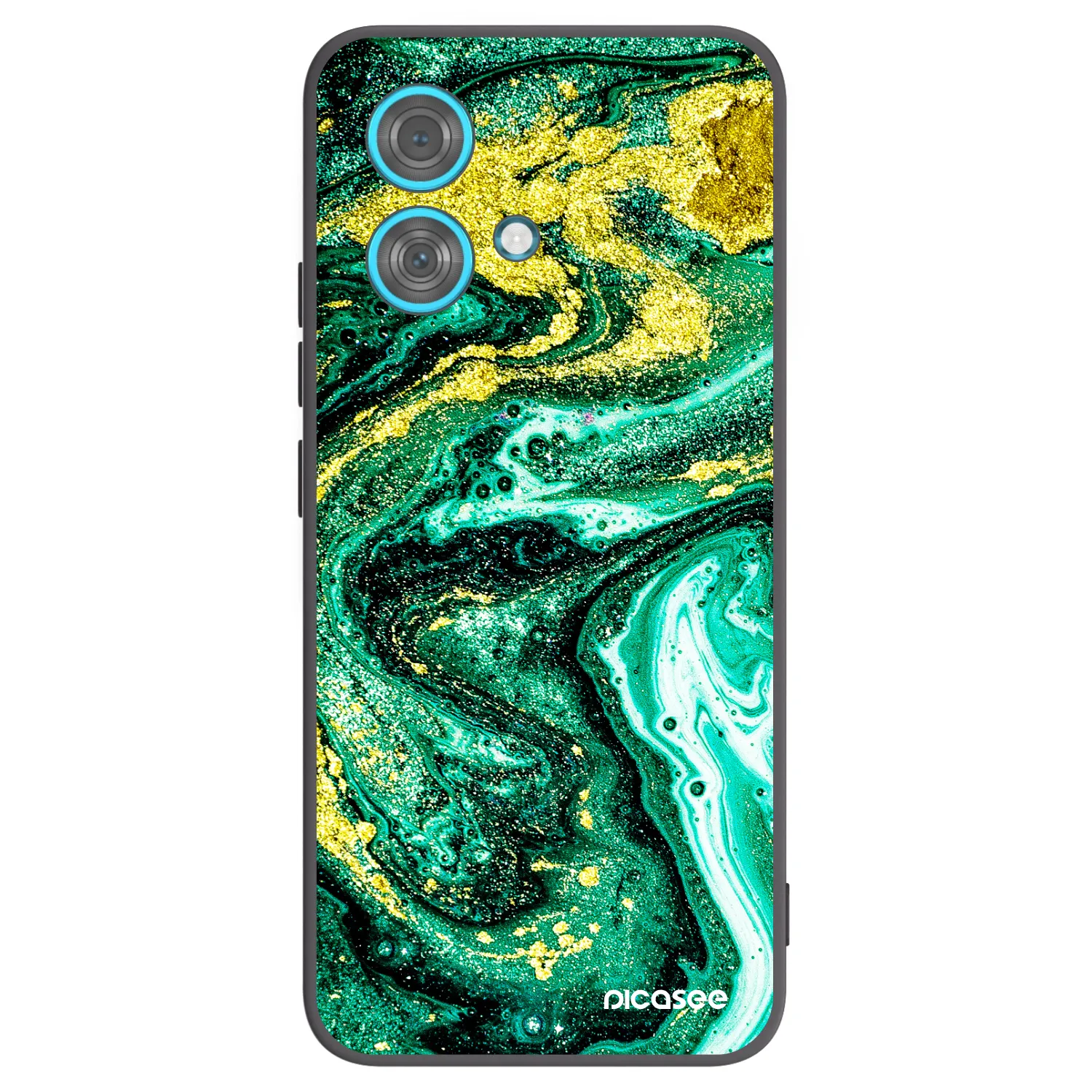 Picasee silikonový černý obal pro Motorola Edge 40 Neo - Green Gold
