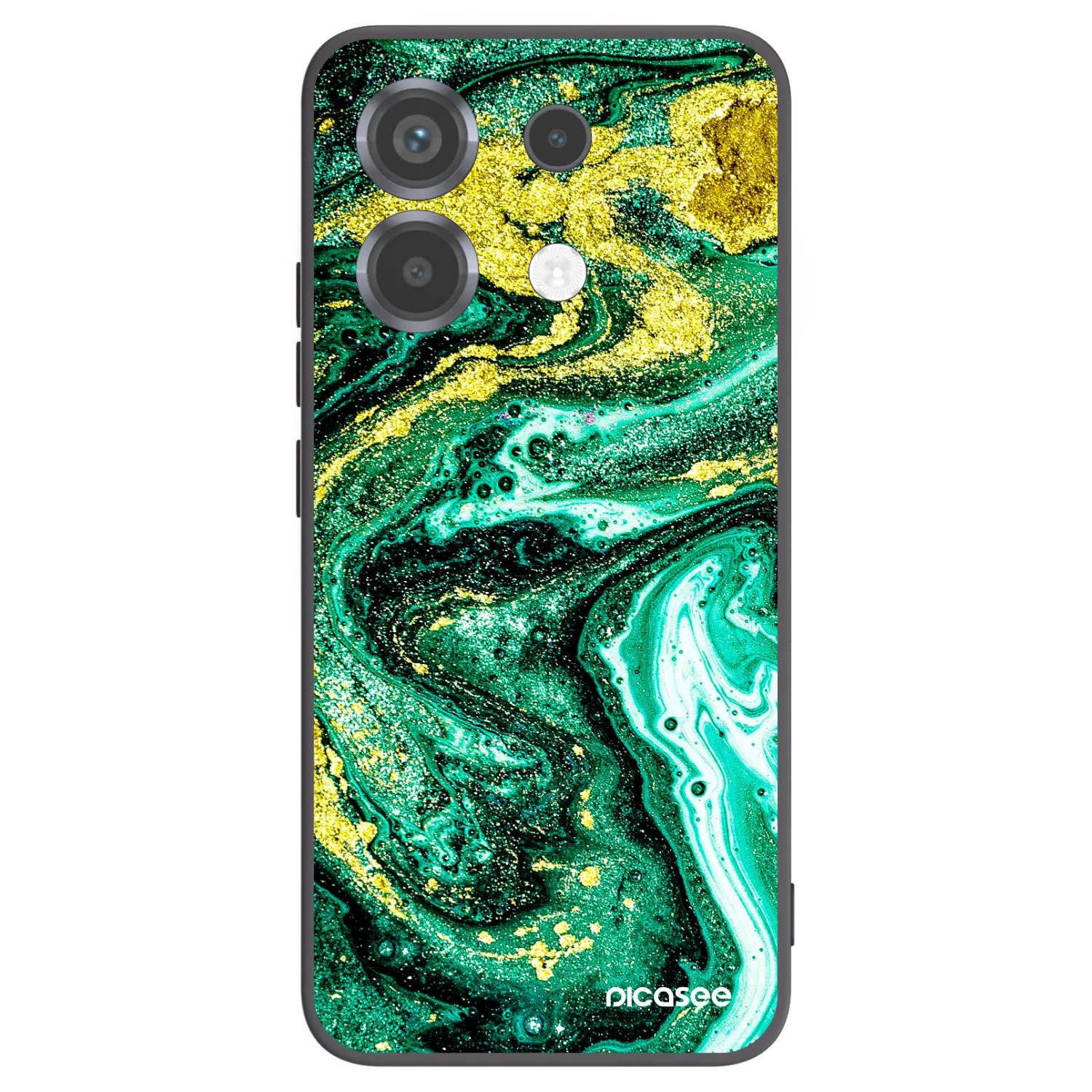 Picasee silikonový černý obal pro Xiaomi Poco X6 - Green Gold