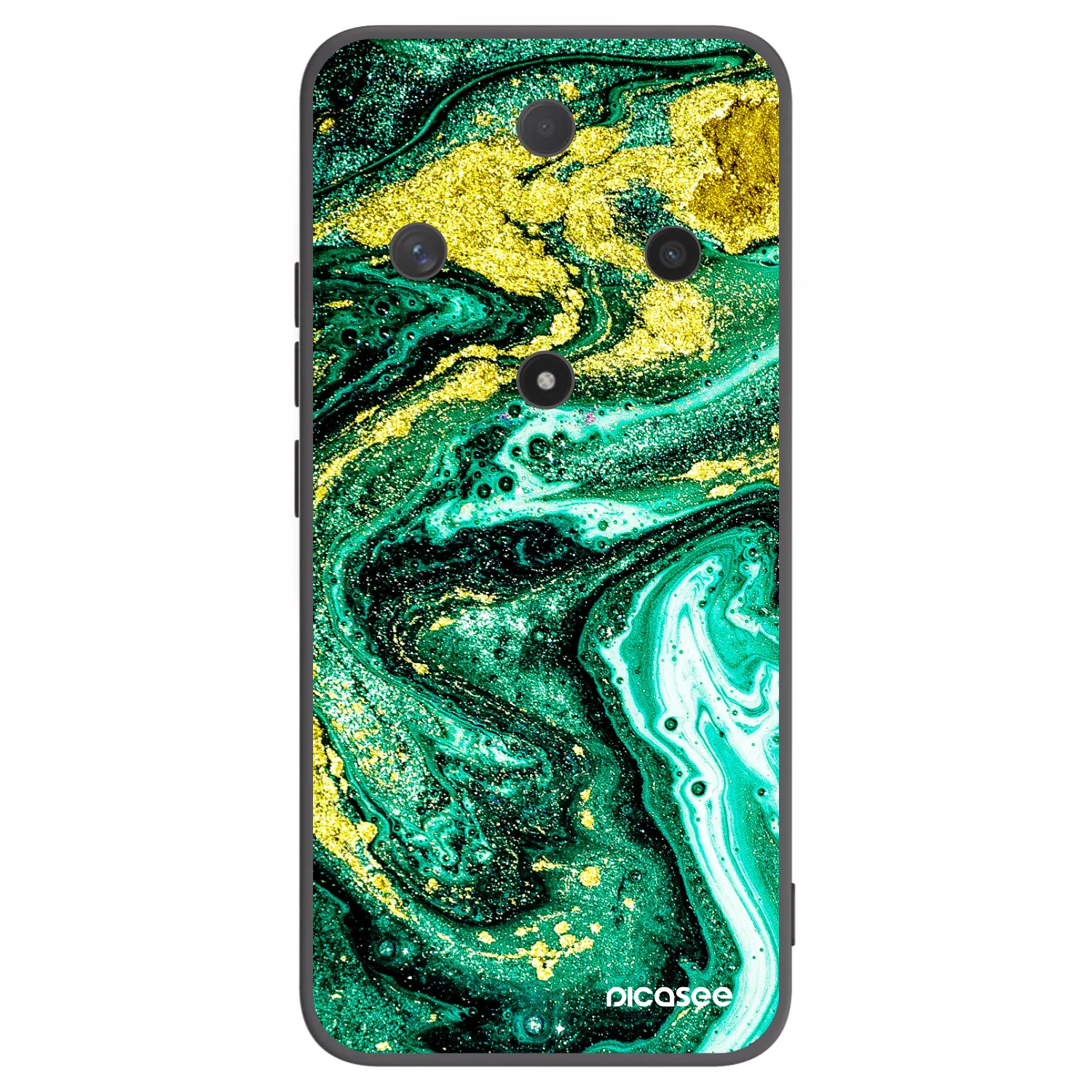 Picasee silikonový černý obal pro Honor Magic6 Lite 5G - Green Gold