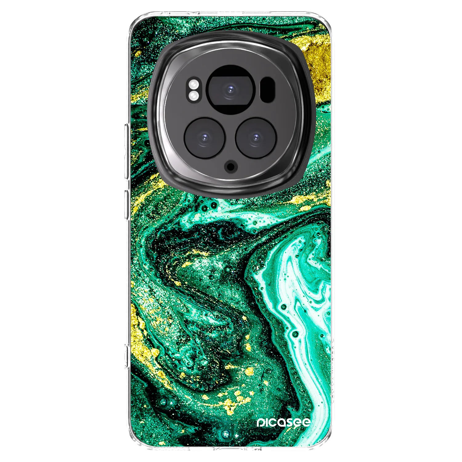Picasee silikonový průhledný obal pro Honor Magic6 Pro - Green Gold