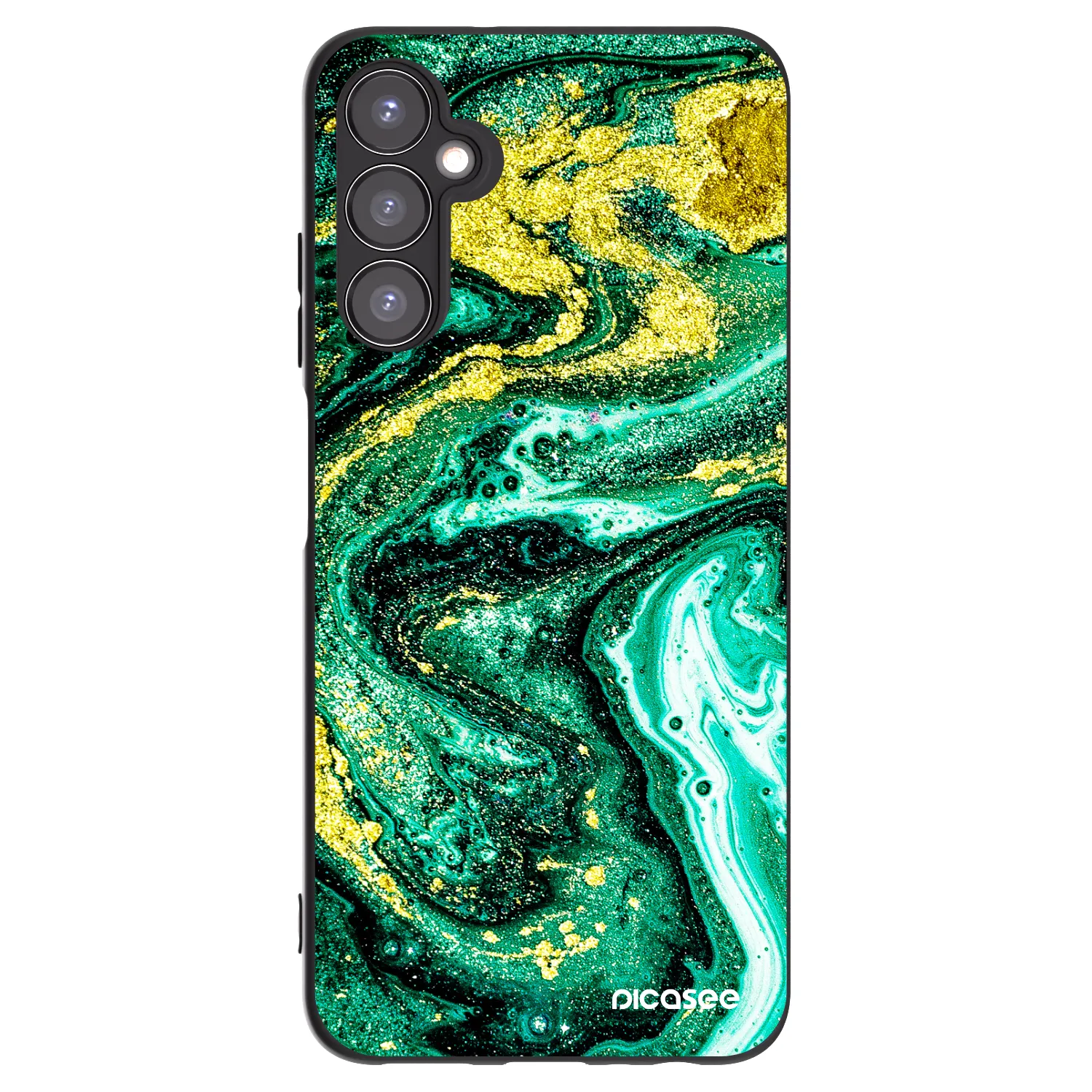 Picasee silikonový černý obal pro Samsung Galaxy A05s A057G - Green Gold