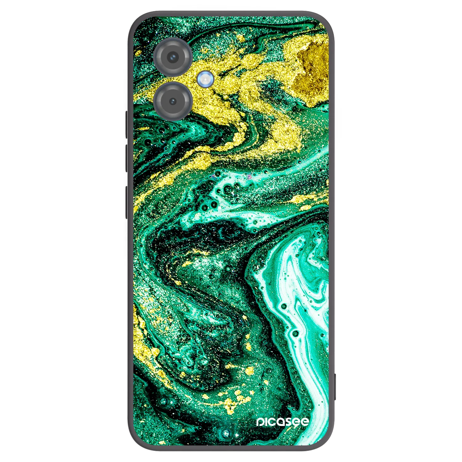 Picasee silikonový černý obal pro Motorola Moto G14 - Green Gold