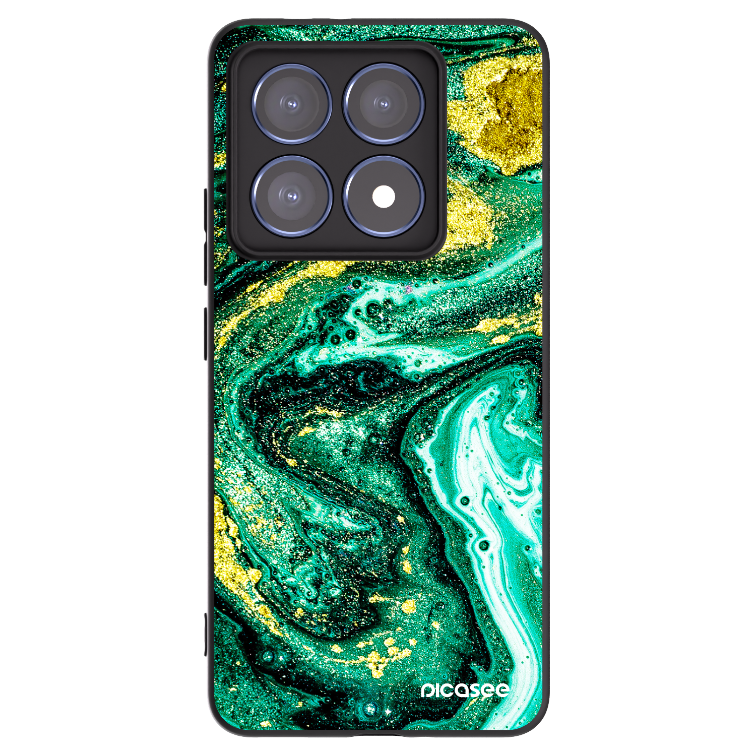 Picasee silikonový černý obal pro Xiaomi 14T Pro - Green Gold