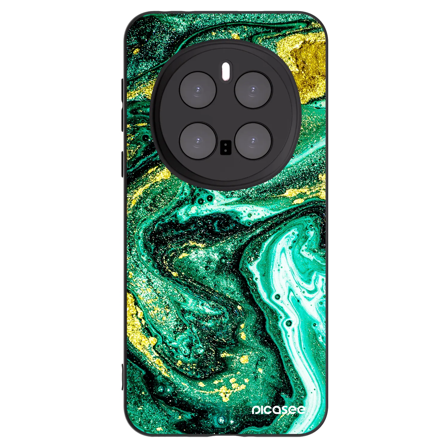 Picasee silikonový černý obal pro Honor Magic7 Pro 5G - Green Gold