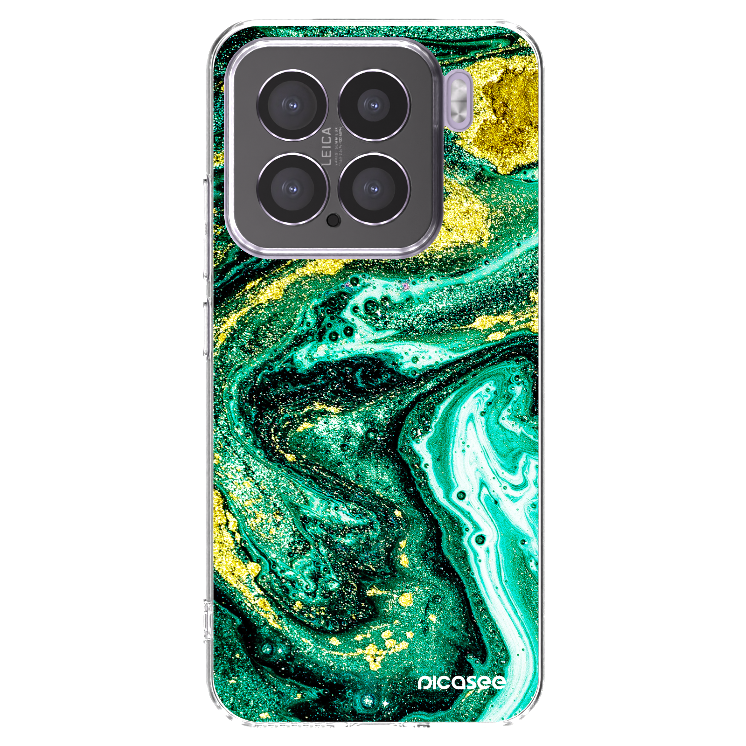 Picasee silikonový průhledný obal pro Xiaomi 15 - Green Gold