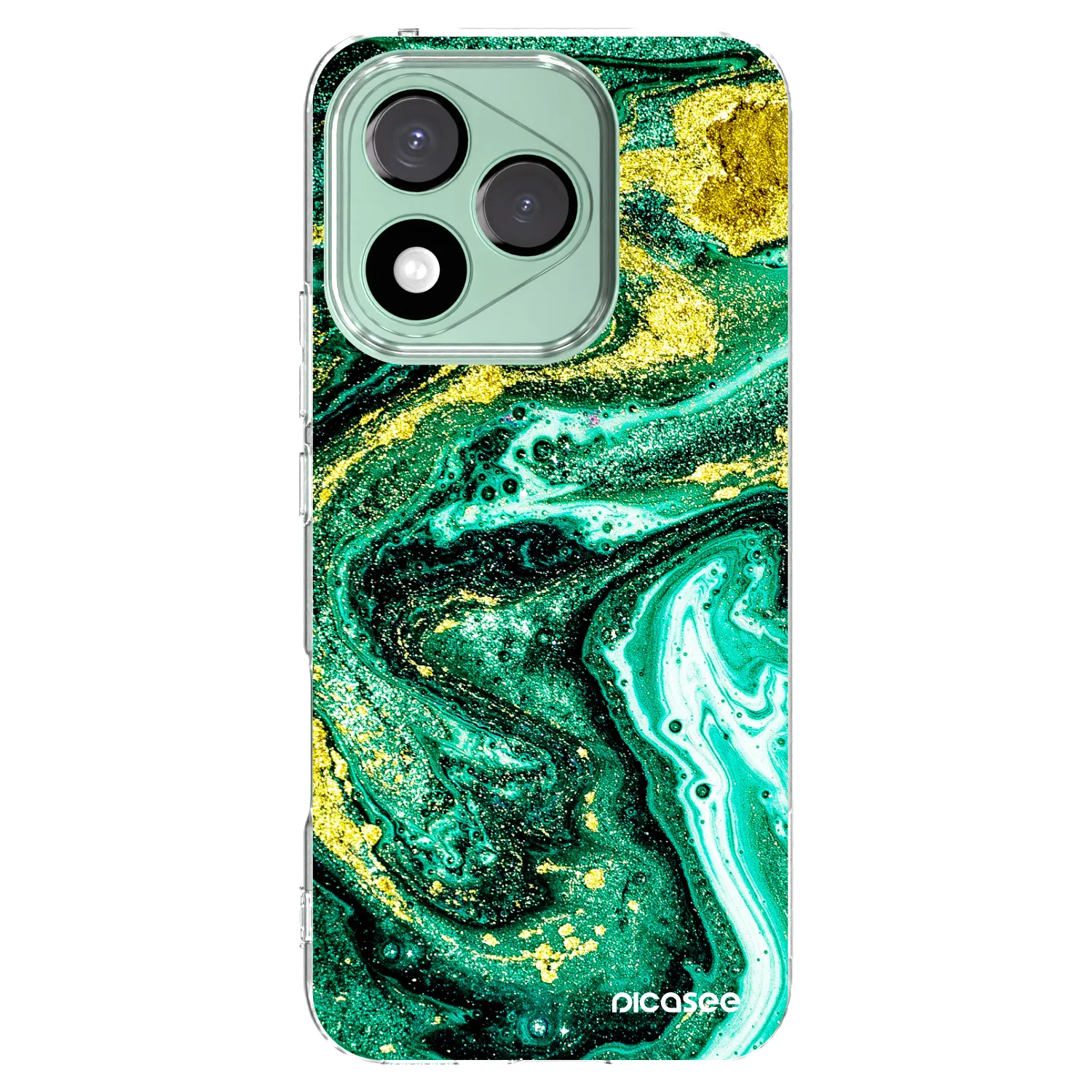 Picasee silikonový průhledný obal pro Honor 400 Lite 5G - Green Gold