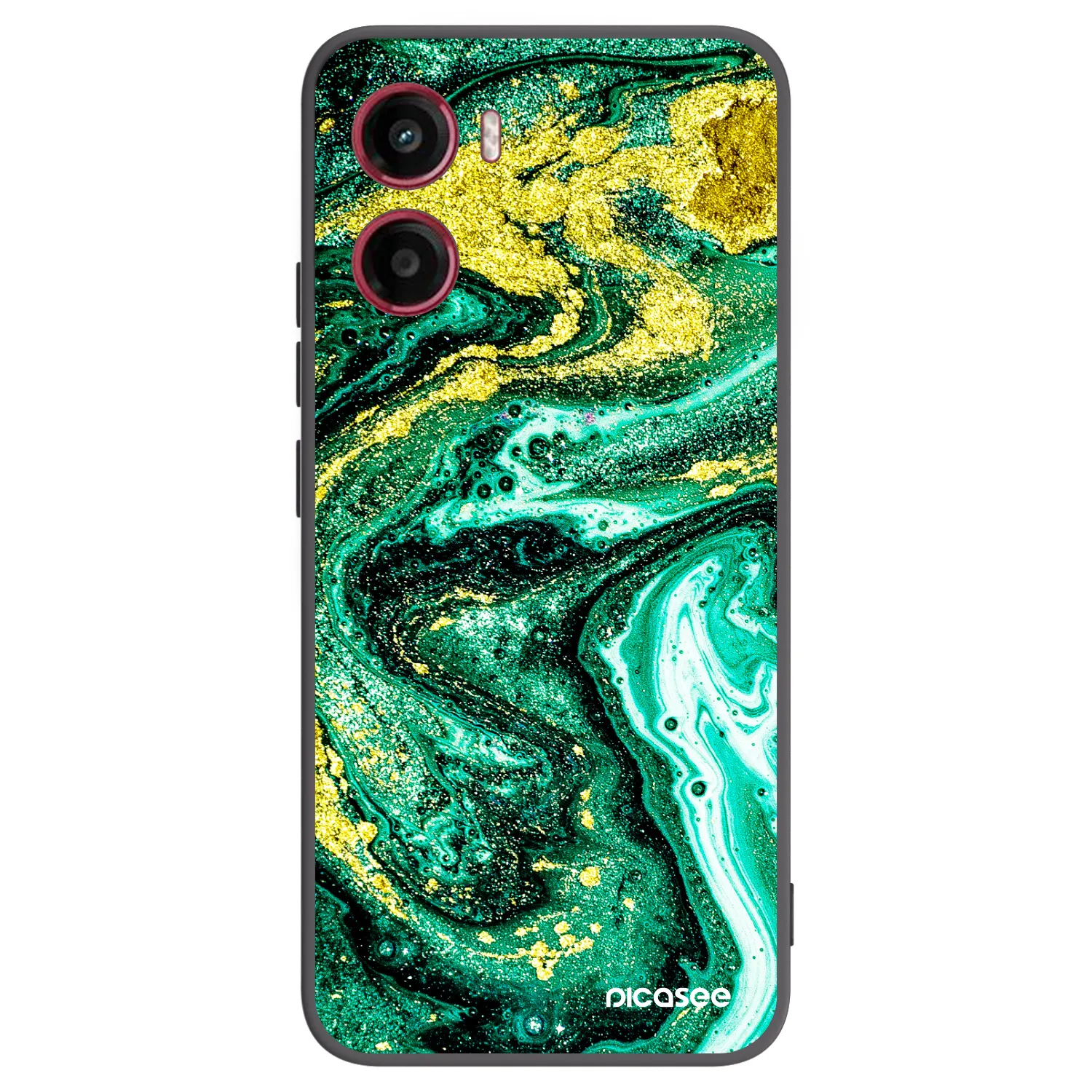 Picasee silikonový černý obal pro Motorola Moto G05 - Green Gold