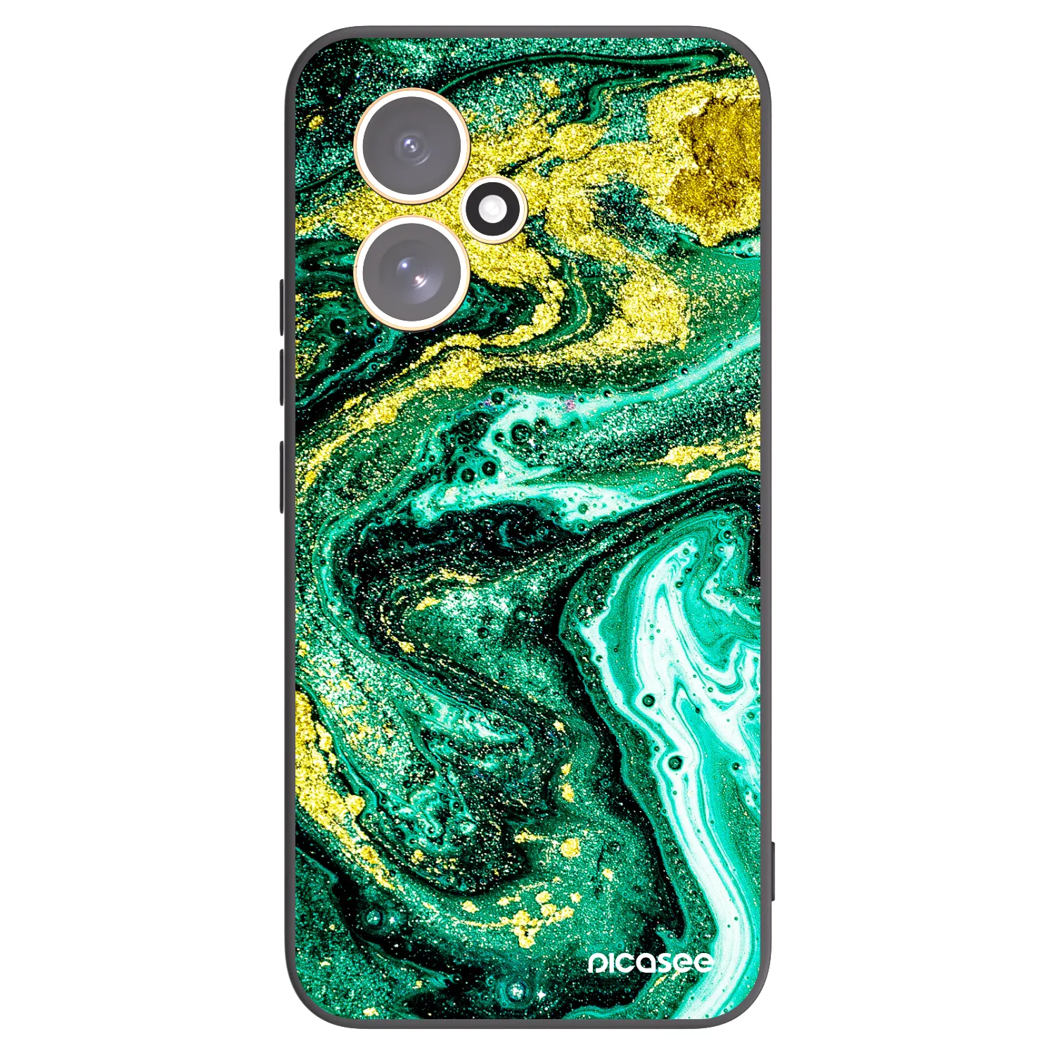 Picasee silikonový černý obal pro Honor 400 5G - Green Gold