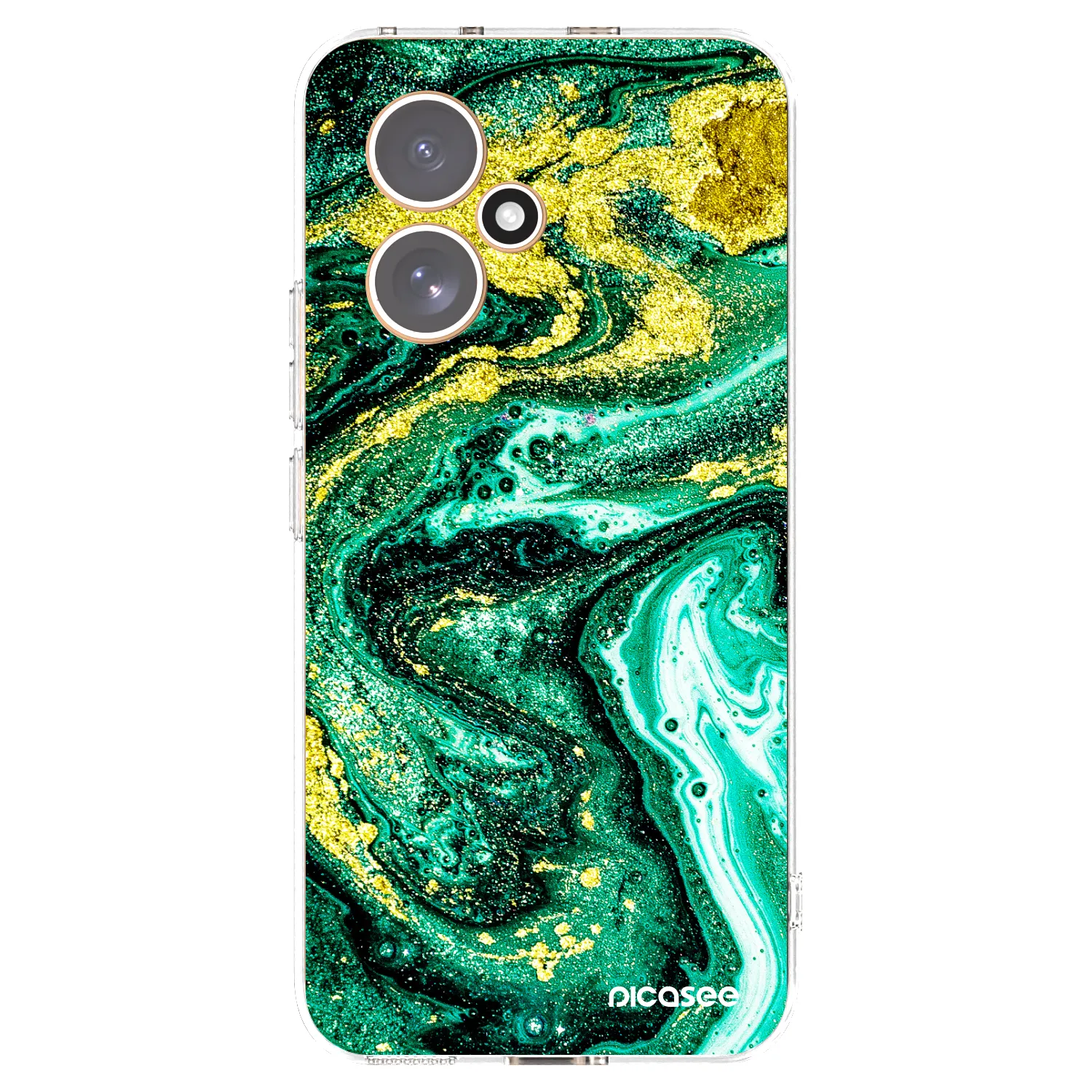 Picasee silikonový průhledný obal pro Honor 400 5G - Green Gold