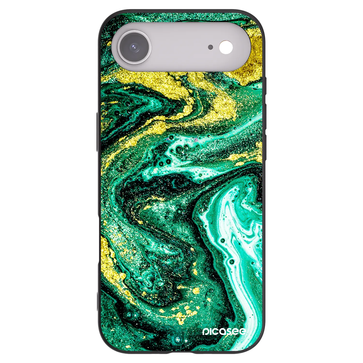 Picasee silikonový černý obal pro Apple iPhone Air - Green Gold
