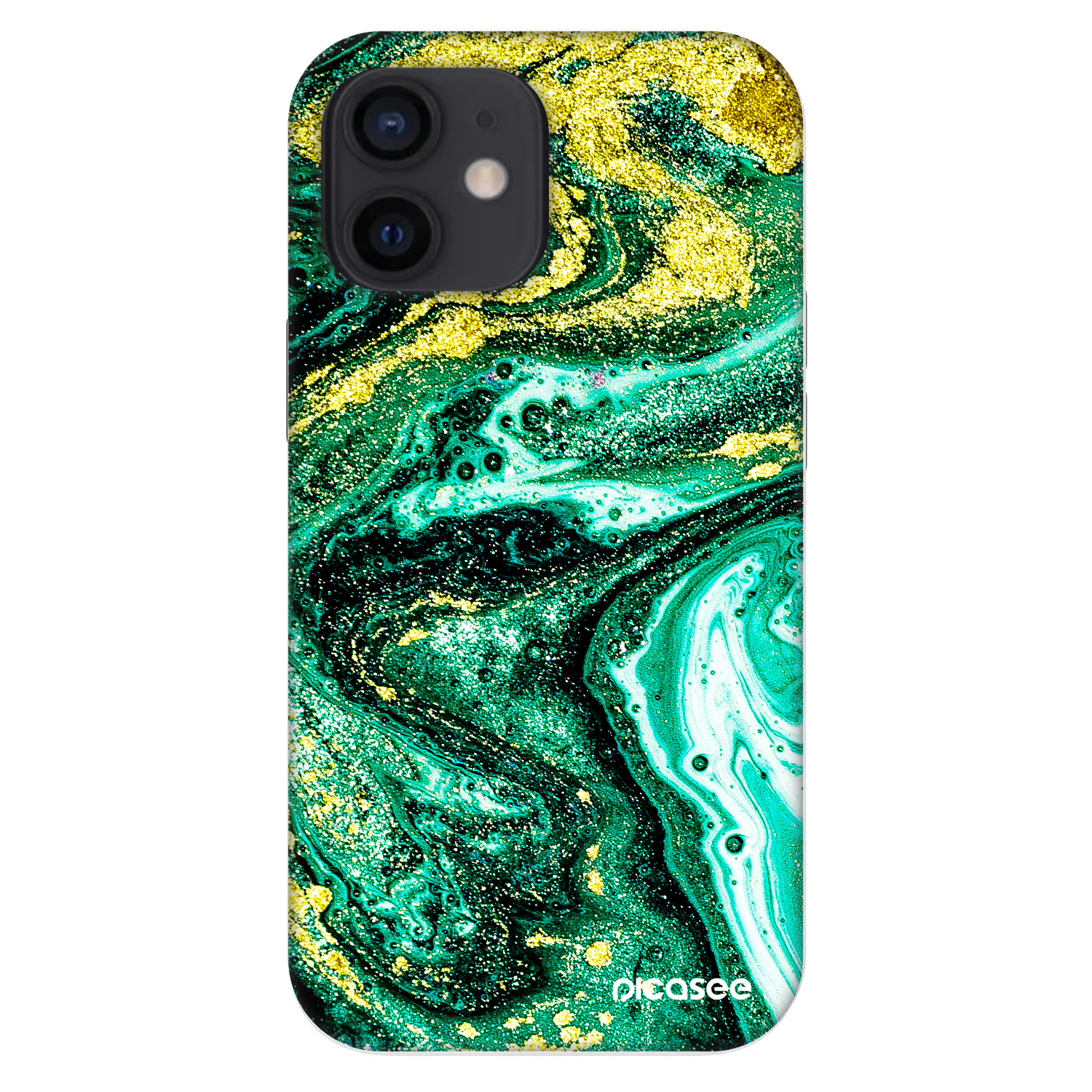 Picasee Fashion Case pro Apple iPhone 12 mini - Green Gold