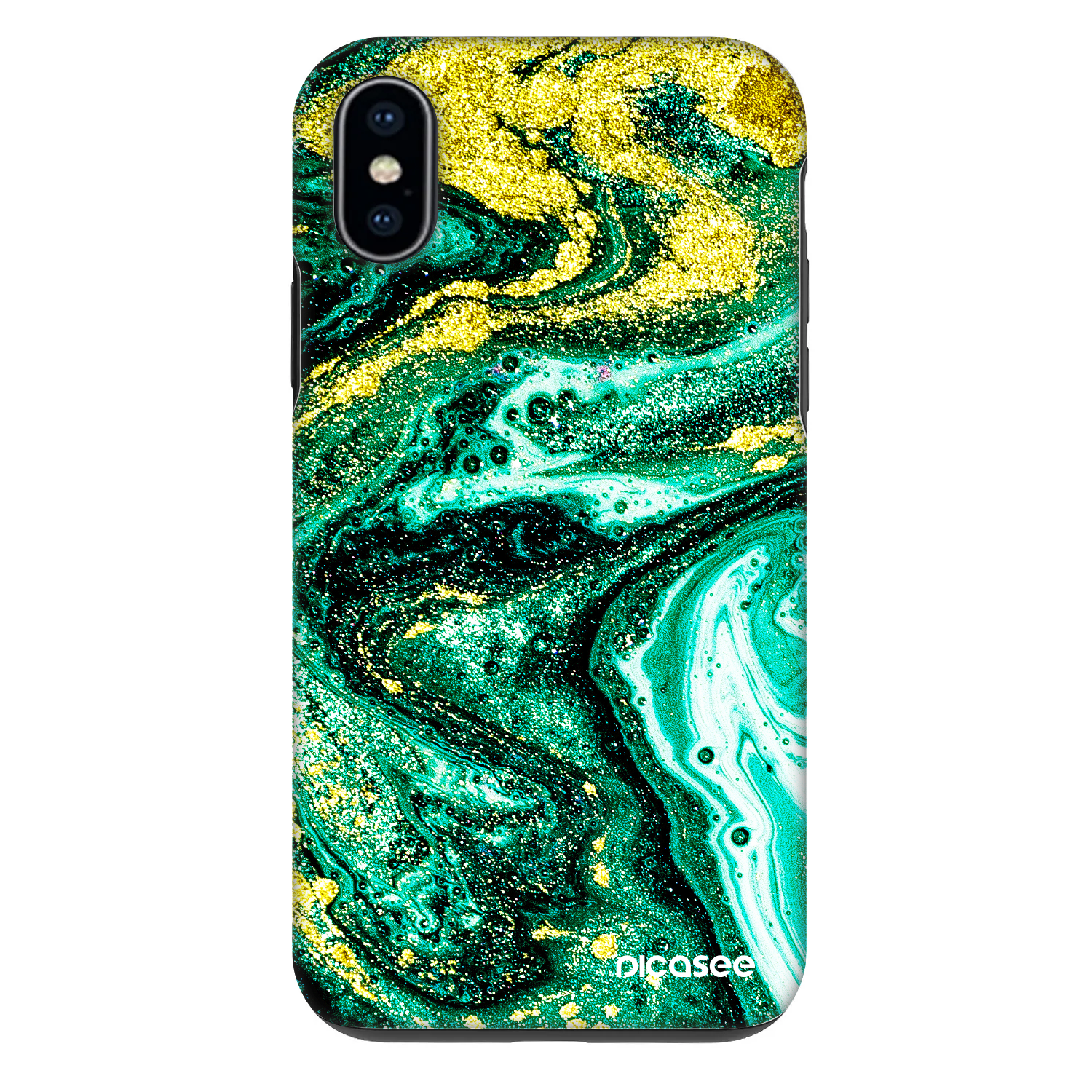Picasee Fashion Case pro Apple iPhone X/XS - Green Gold