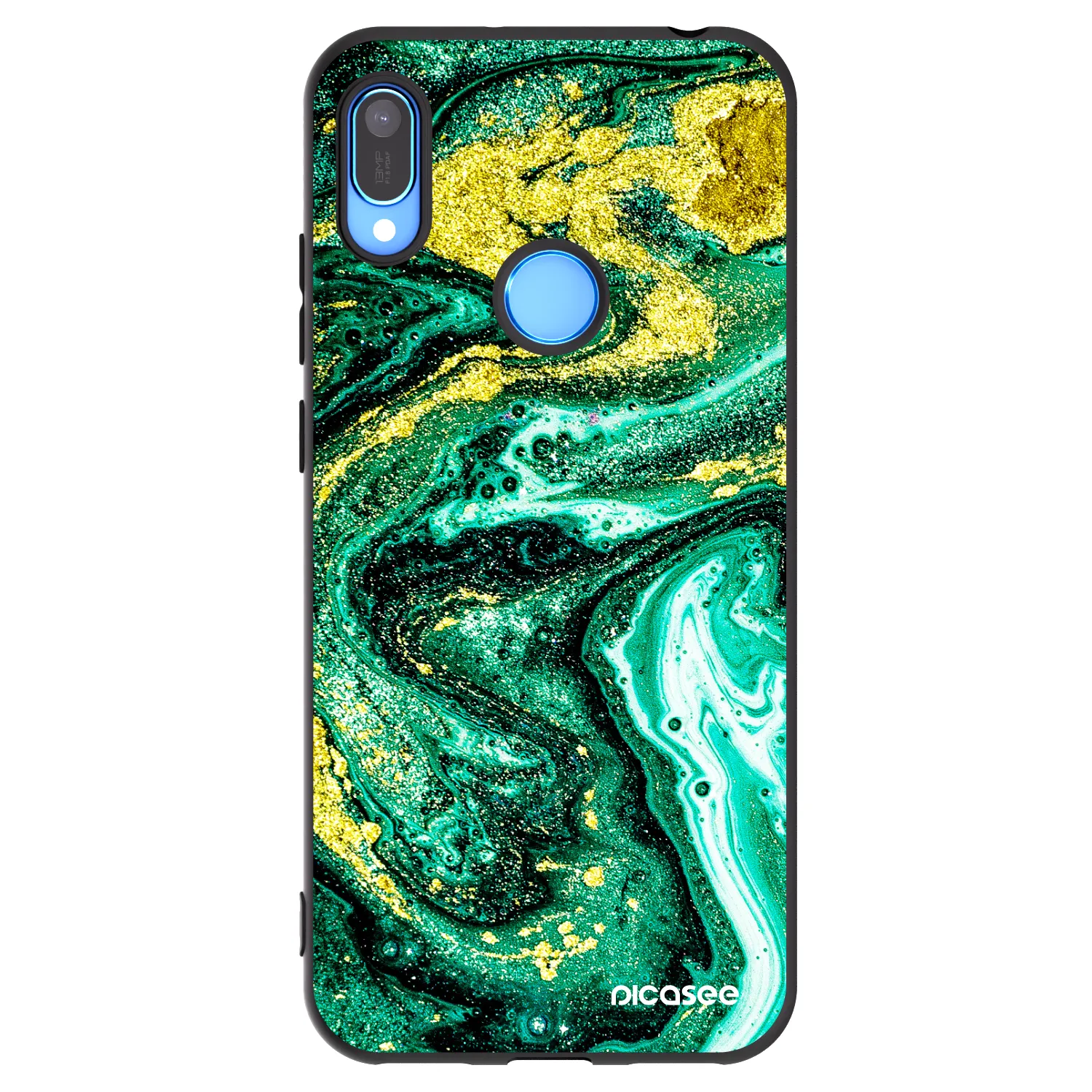 Picasee silikonový černý obal pro Huawei Y6 2019 - Green Gold