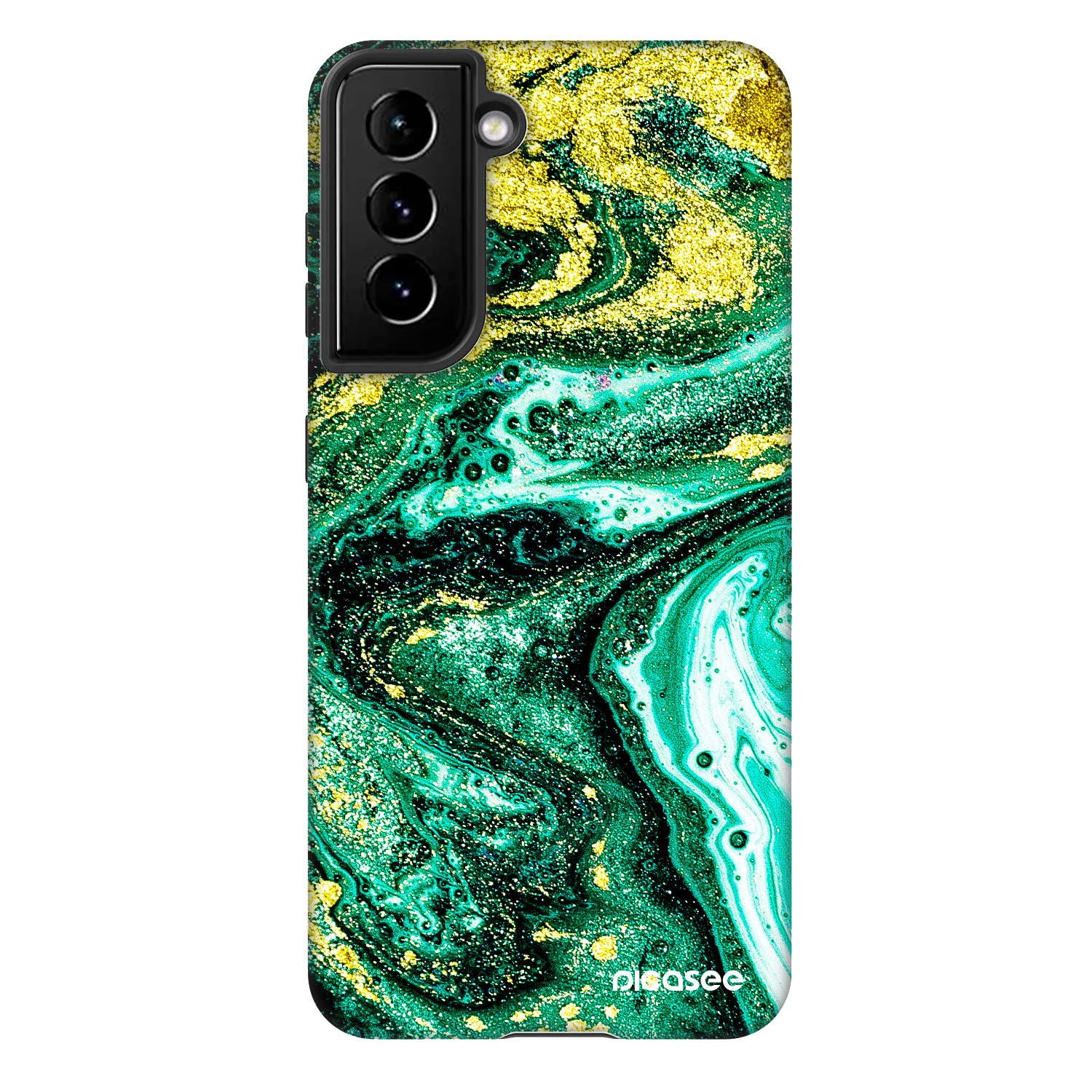 Picasee Fashion Case pro Samsung Galaxy S21 5G G991B - Green Gold