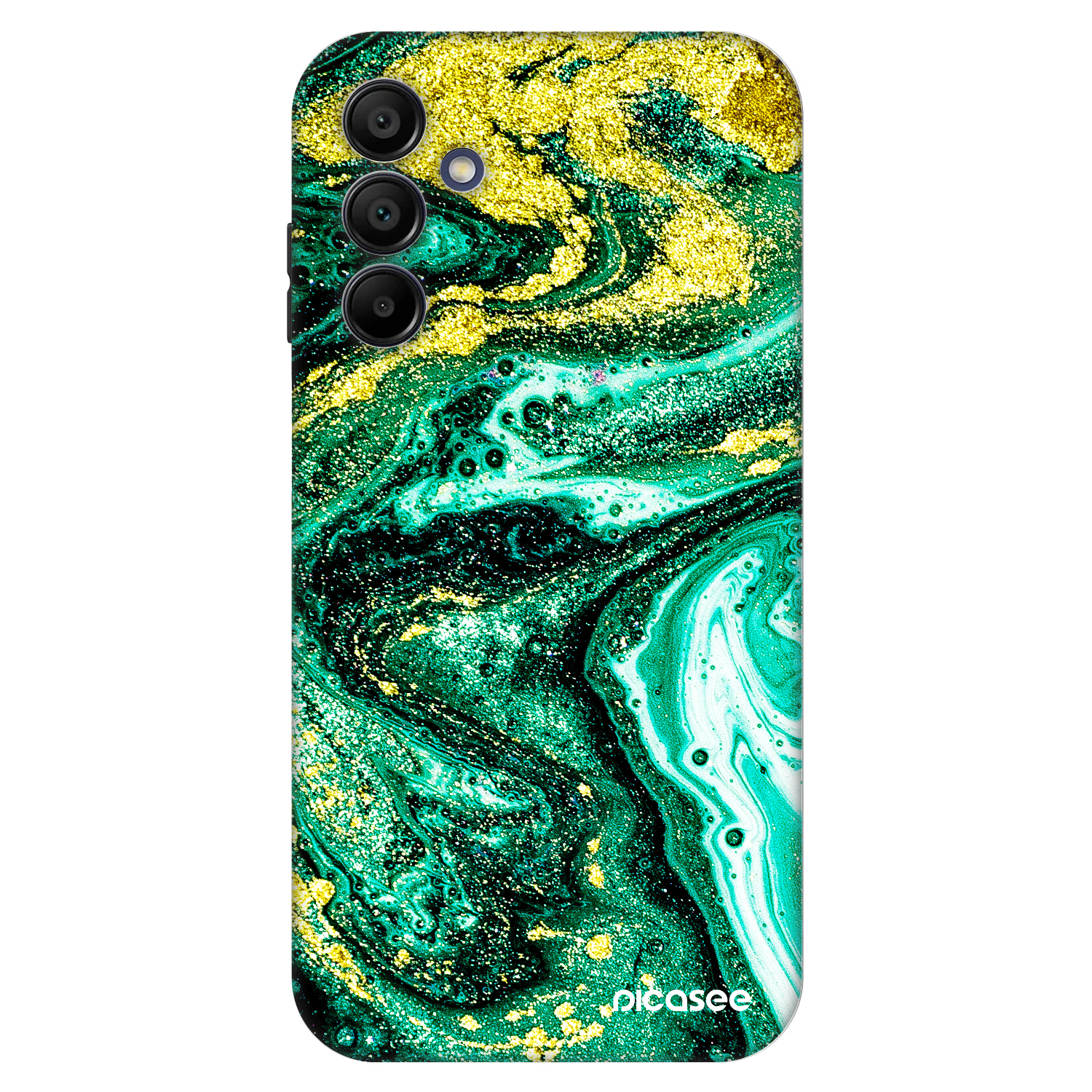 Picasee Fashion Case pro Samsung Galaxy A15 A155F 4G - Green Gold