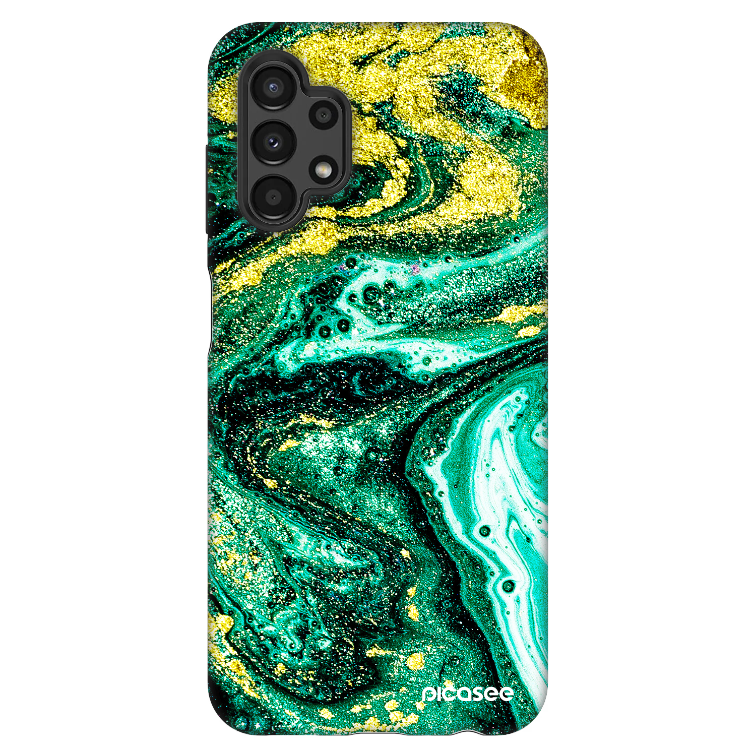 Picasee Fashion Case pro Samsung Galaxy A13 4G A135 - Green Gold