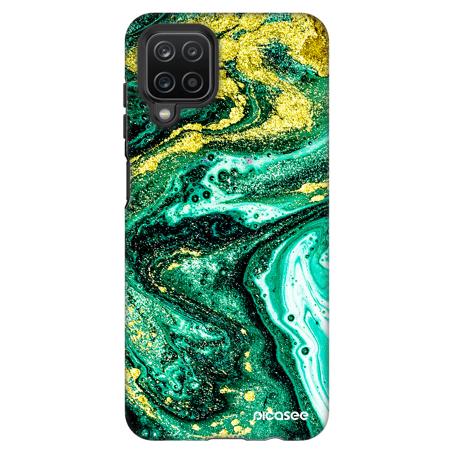 Picasee Fashion Case pro Samsung Galaxy A12 A125F - Green Gold