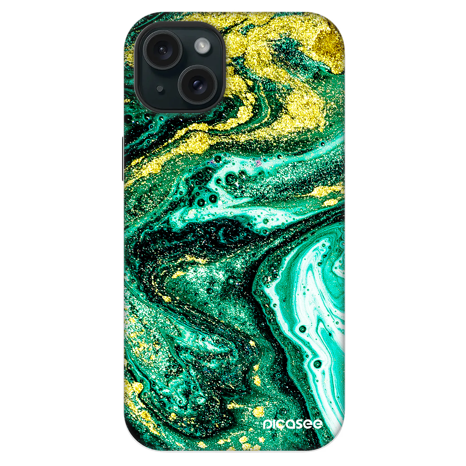 Picasee Fashion Case MagSafe Apple iPhone 14 Plus - Green Gold