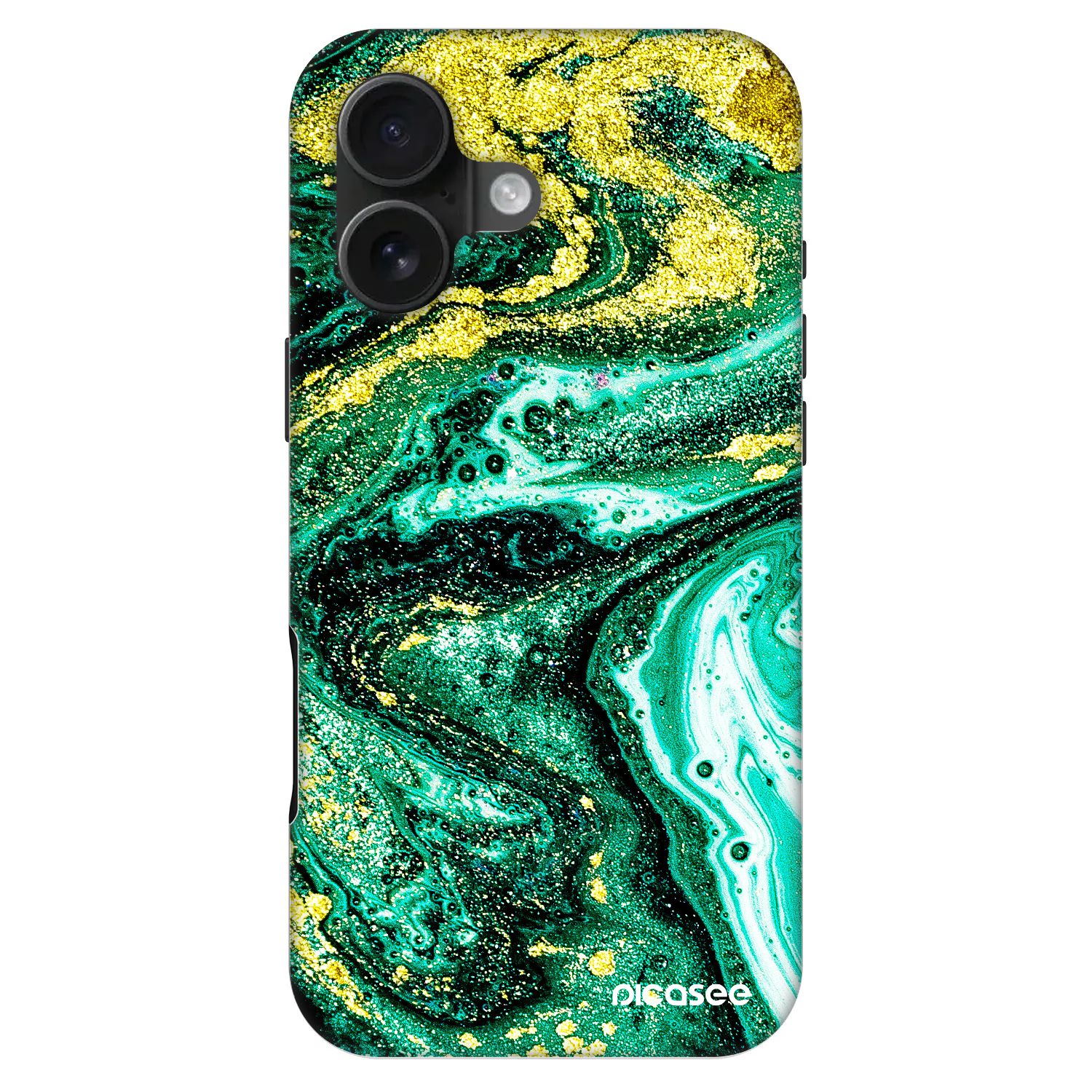 Picasee Fashion Case MagSafe Apple iPhone 16 - Green Gold