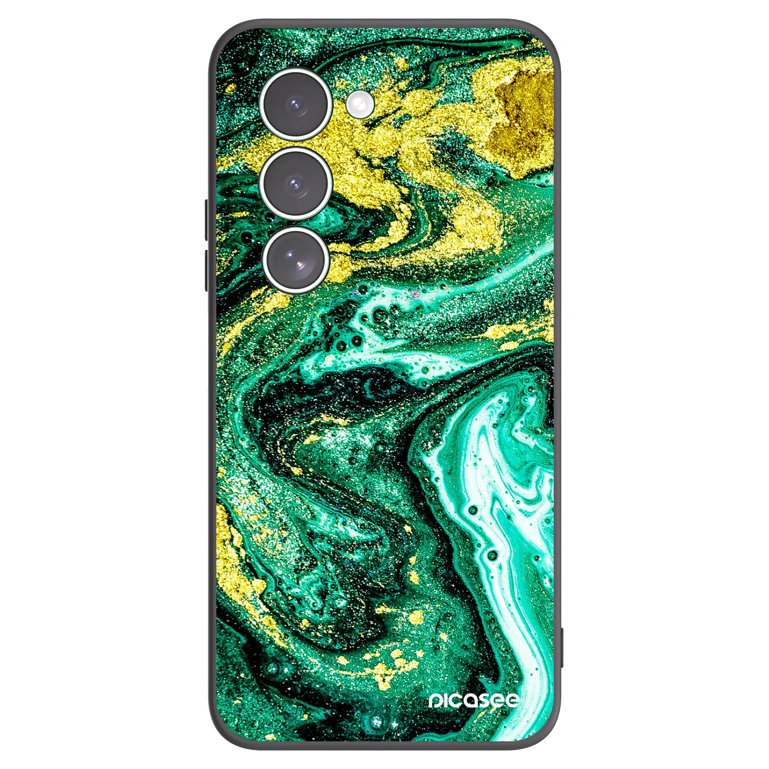 Picasee silikonový černý obal pro Xiaomi Redmi 15 5G - Green Gold