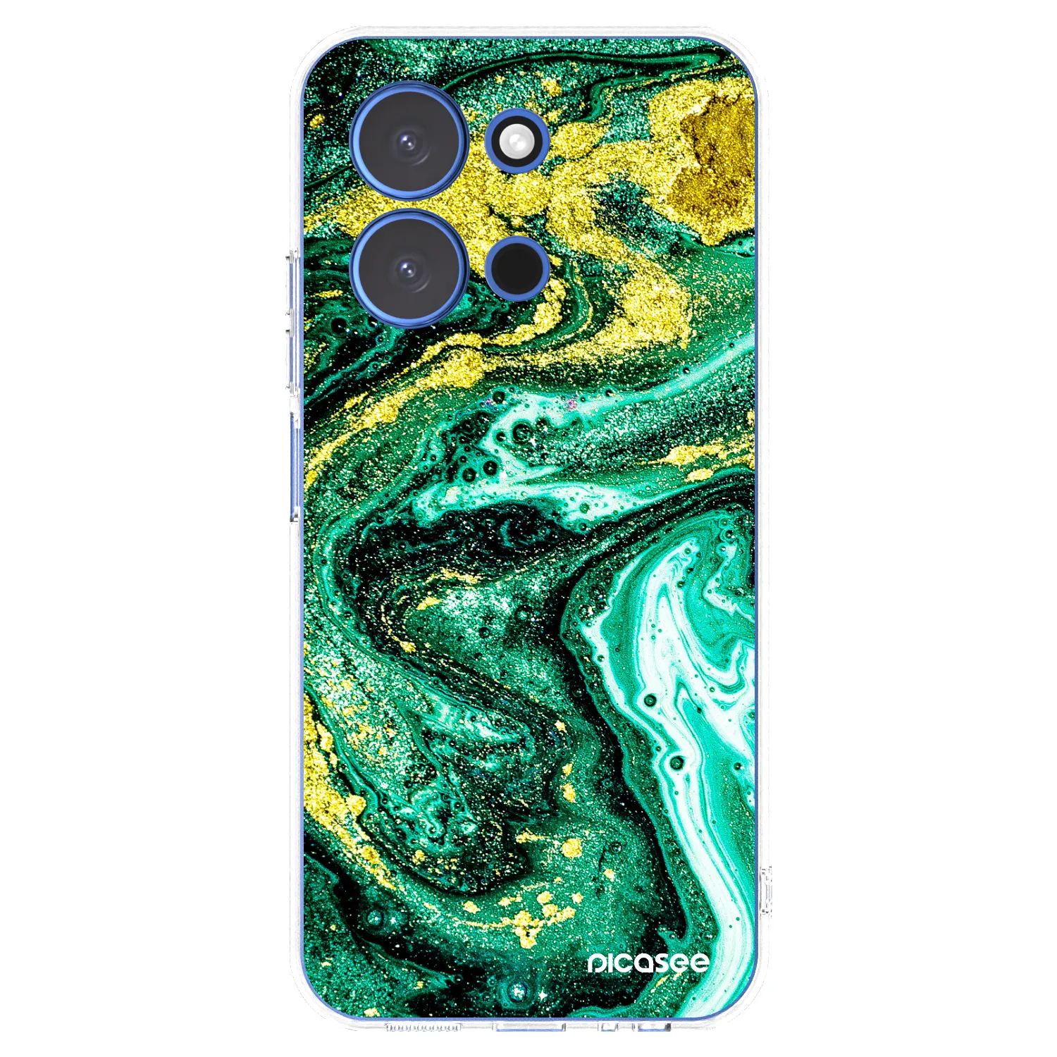 Picasee silikonový průhledný obal pro Xiaomi Redmi 15C 4G - Green Gold