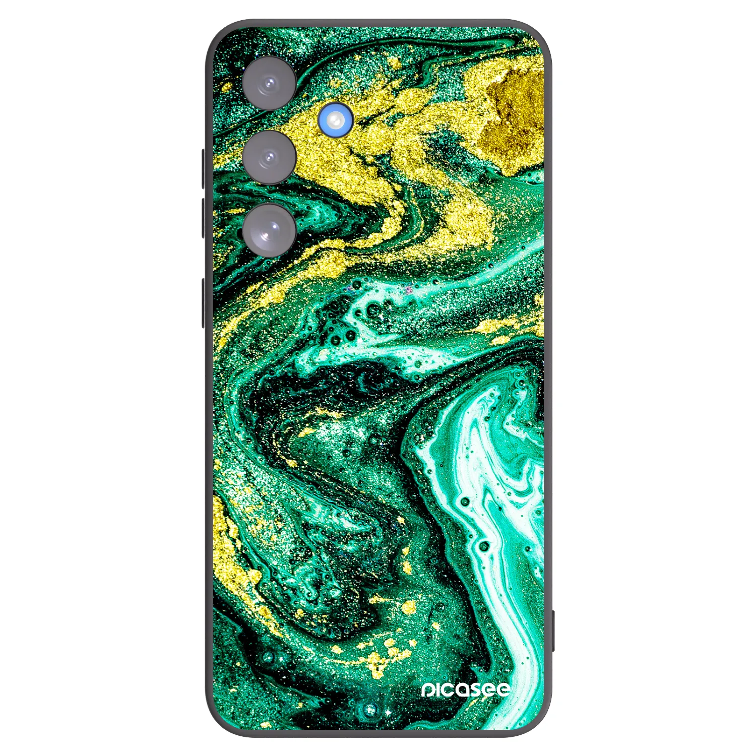 Picasee silikonový černý obal pro Samsung Galaxy S25 FE 5G - Green Gold
