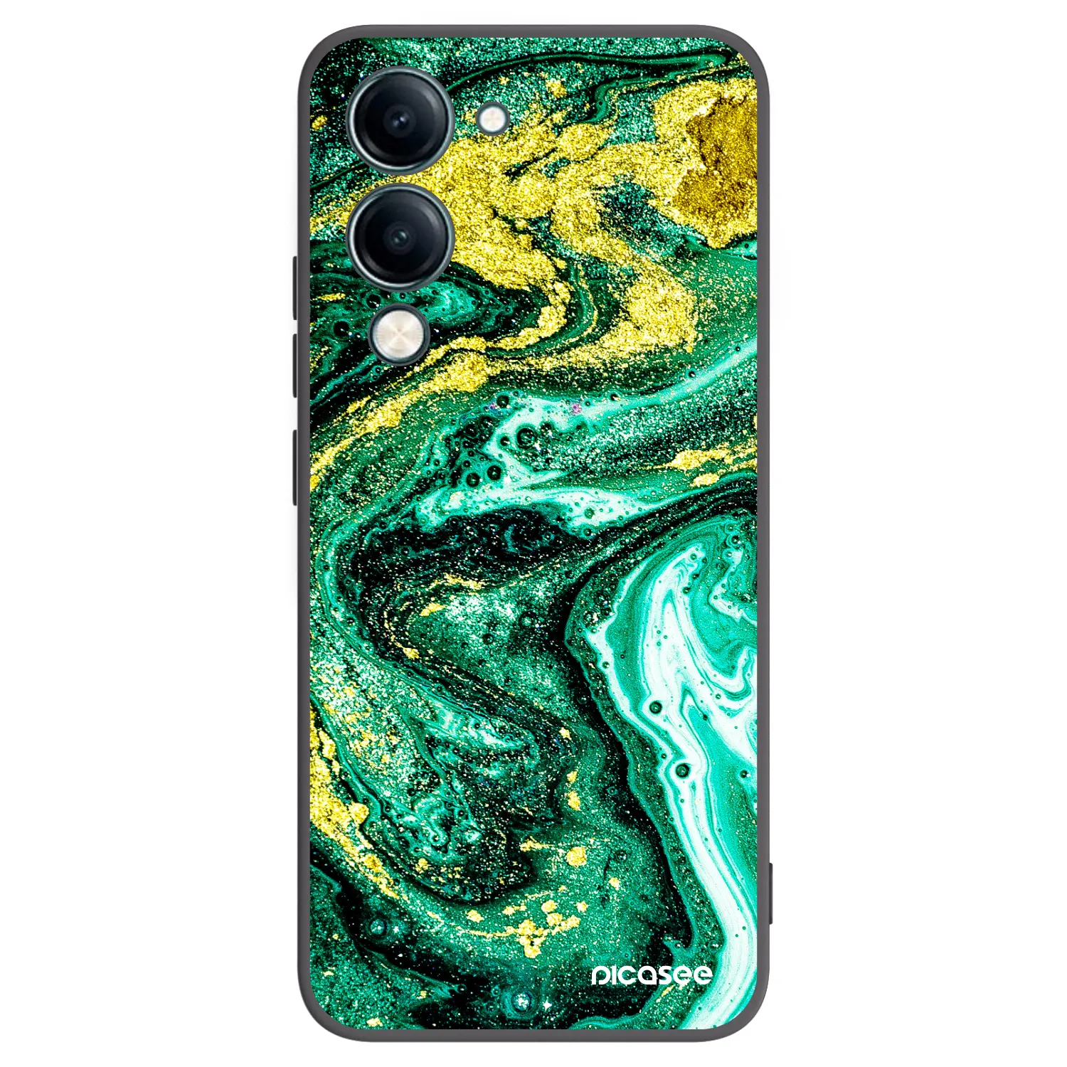 Picasee silikonový černý obal pro Vivo Y29s 5G - Green Gold