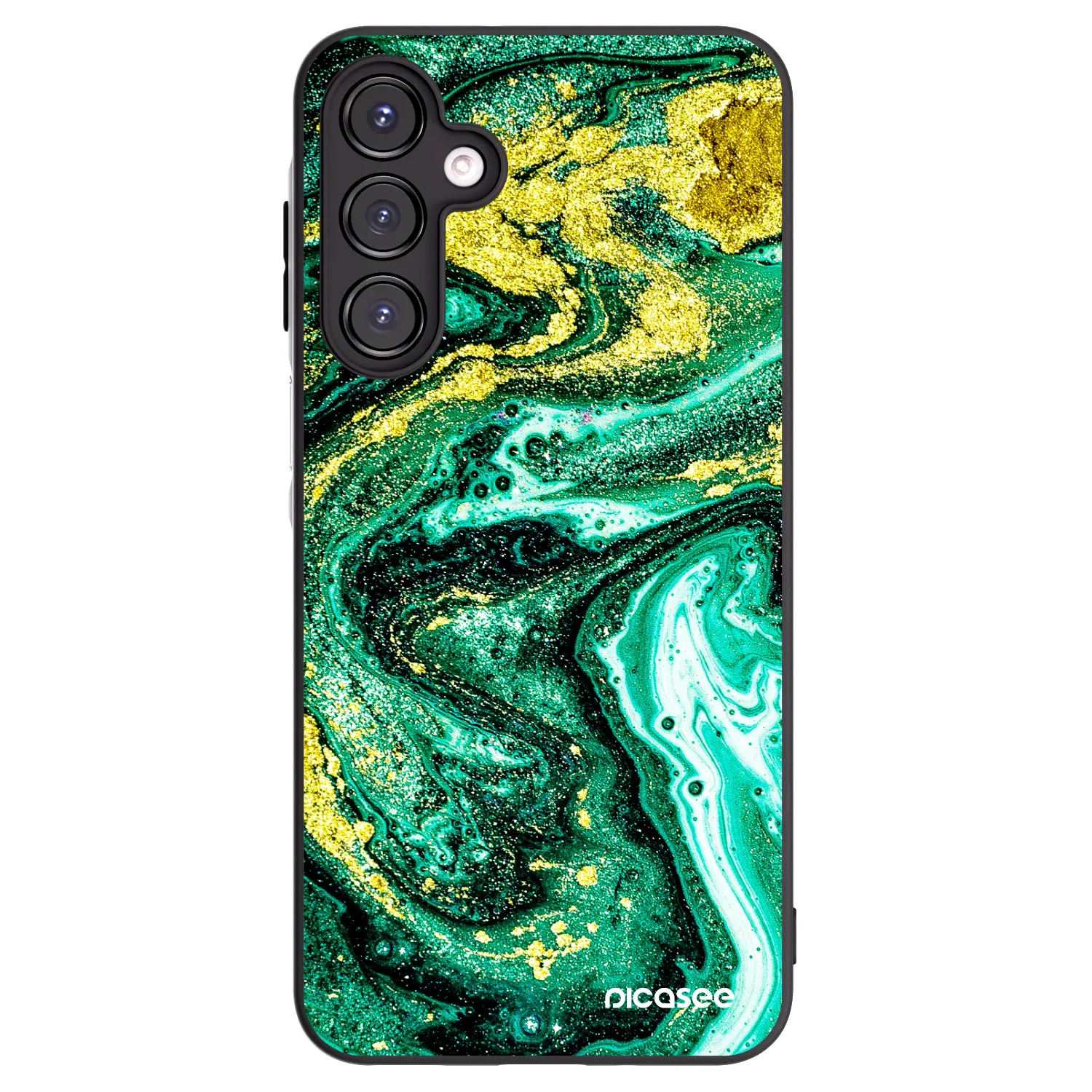 Picasee silikonový černý obal pro Samsung Galaxy A16 4G - Green Gold