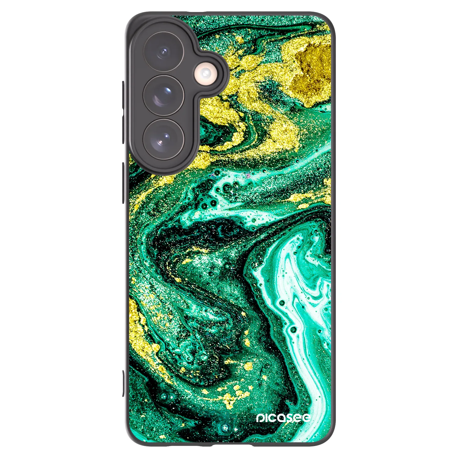 Picasee silikonový černý obal pro Samsung Galaxy S26+ - Green Gold