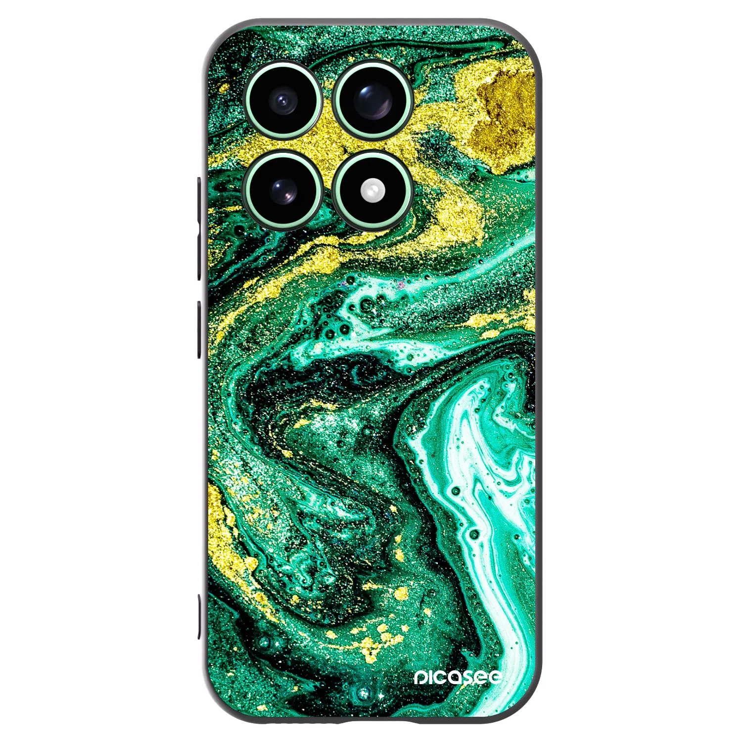 Picasee silikonový černý obal pro Xiaomi 17 - Green Gold