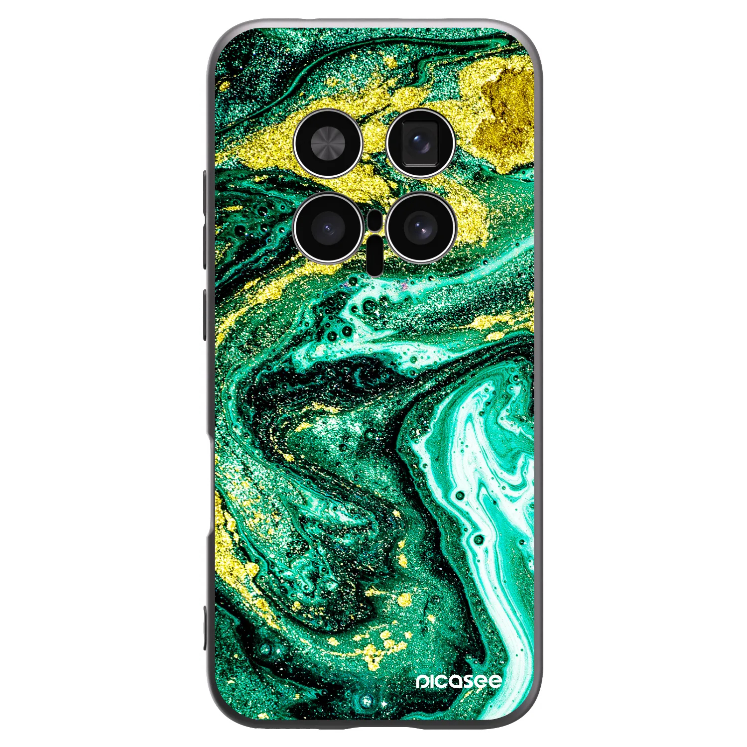 Picasee silikonový černý obal pro Honor Magic8 Pro 5G - Green Gold