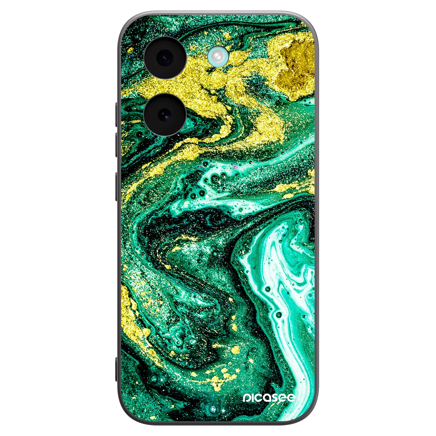 Picasee silikonový černý obal pro Xiaomi Poco X8 Pro - Green Gold
