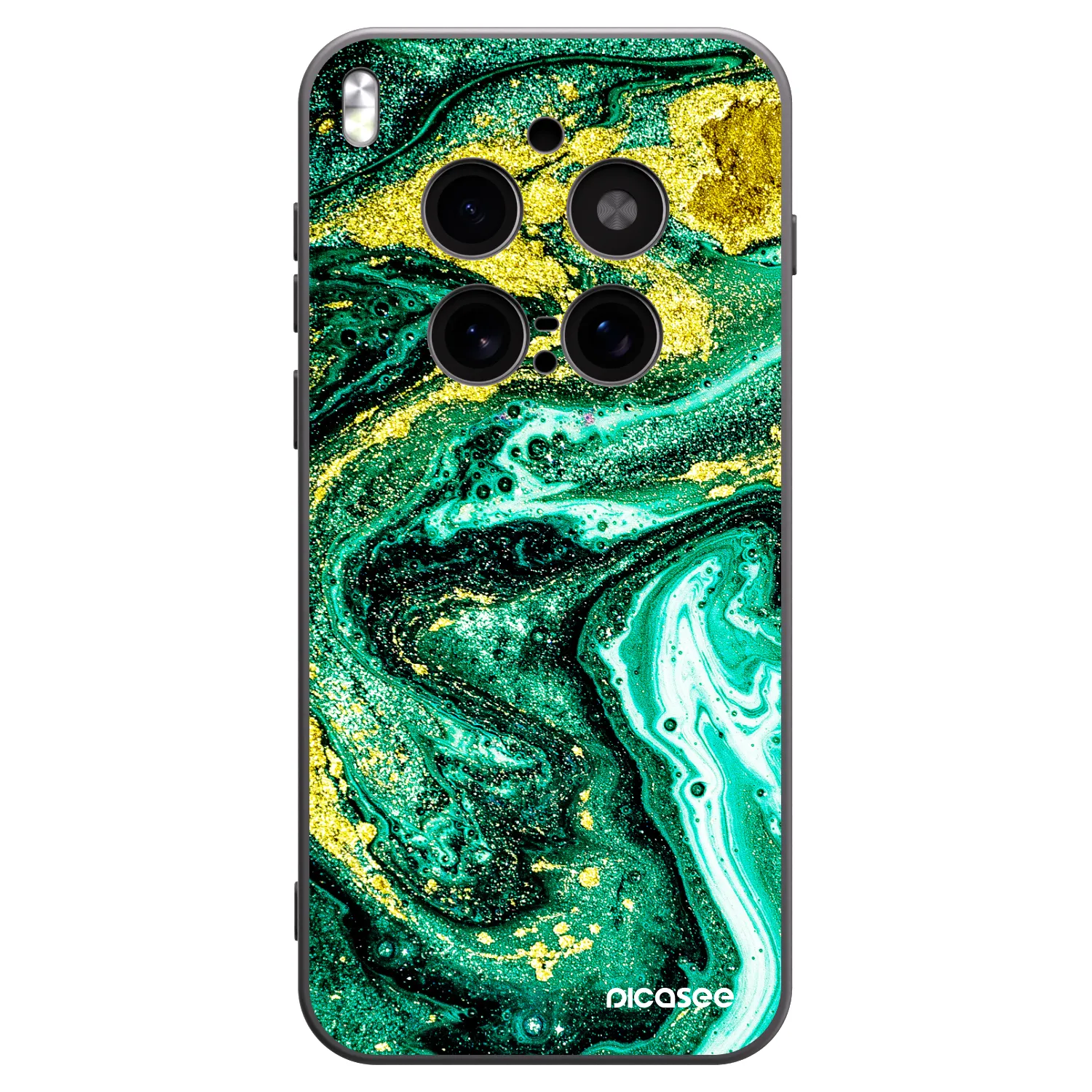 Picasee silikonový černý obal pro Vivo X300 Pro - Green Gold