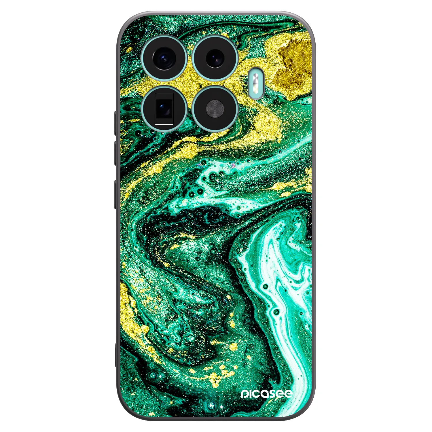 Picasee silikonový černý obal pro Xiaomi 17T - Green Gold
