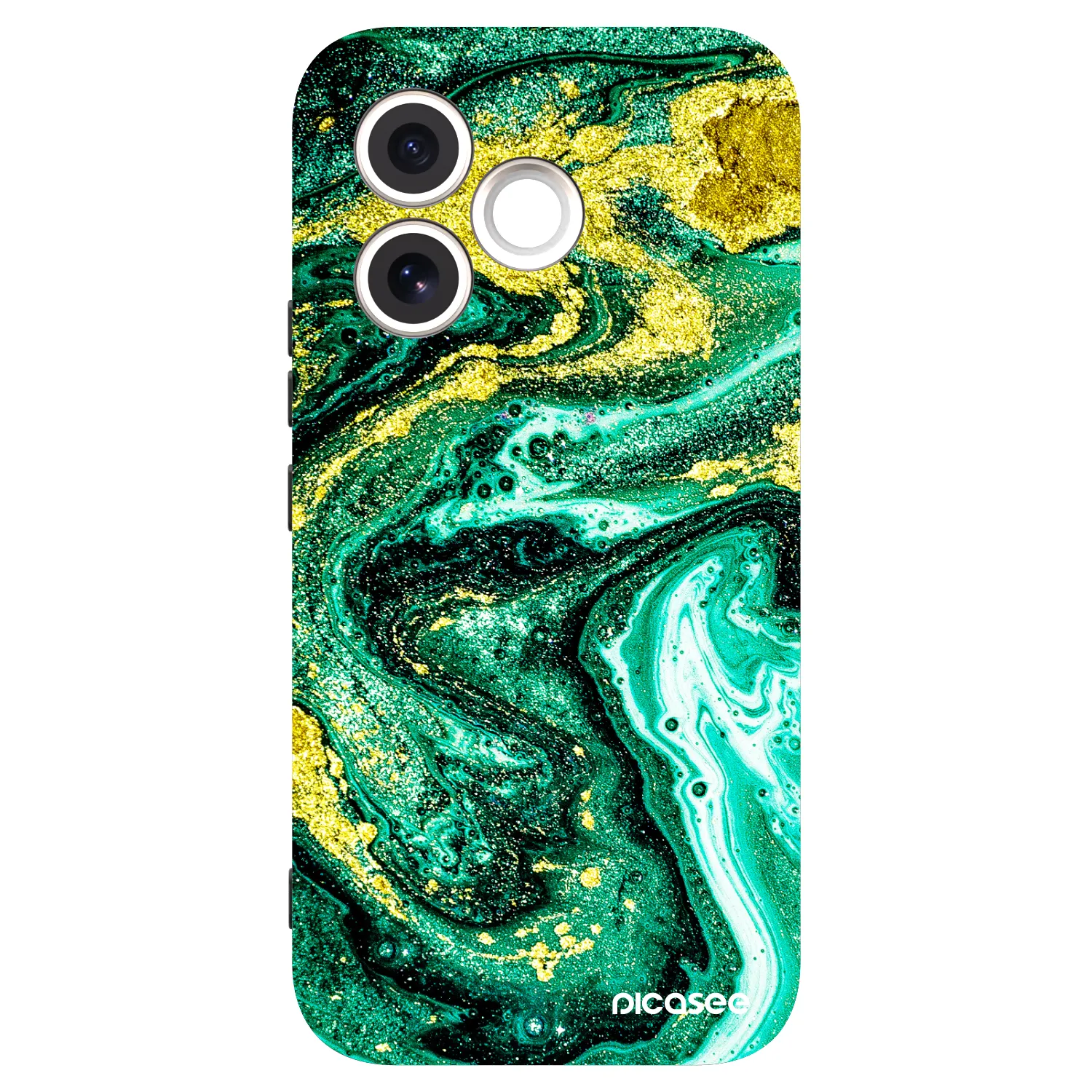 Picasee silikonový černý obal pro Honor 600 Lite - Green Gold