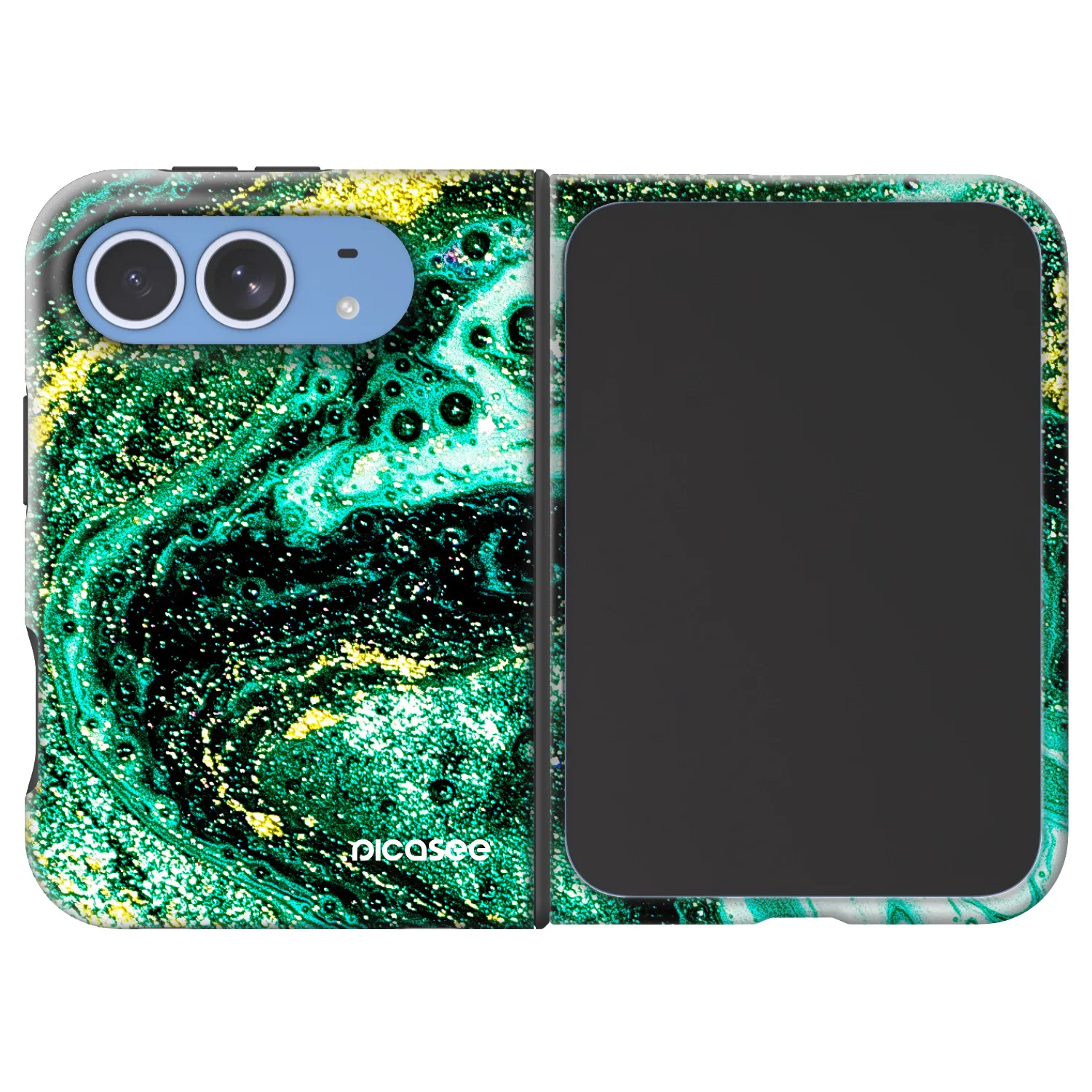 Picasee Fashion Case MagSafe Apple iPhone Duo - Green Gold