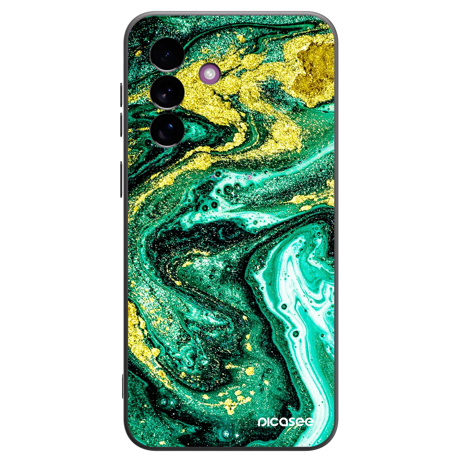 Picasee silikonový černý obal pro Samsung Galaxy A37 - Green Gold