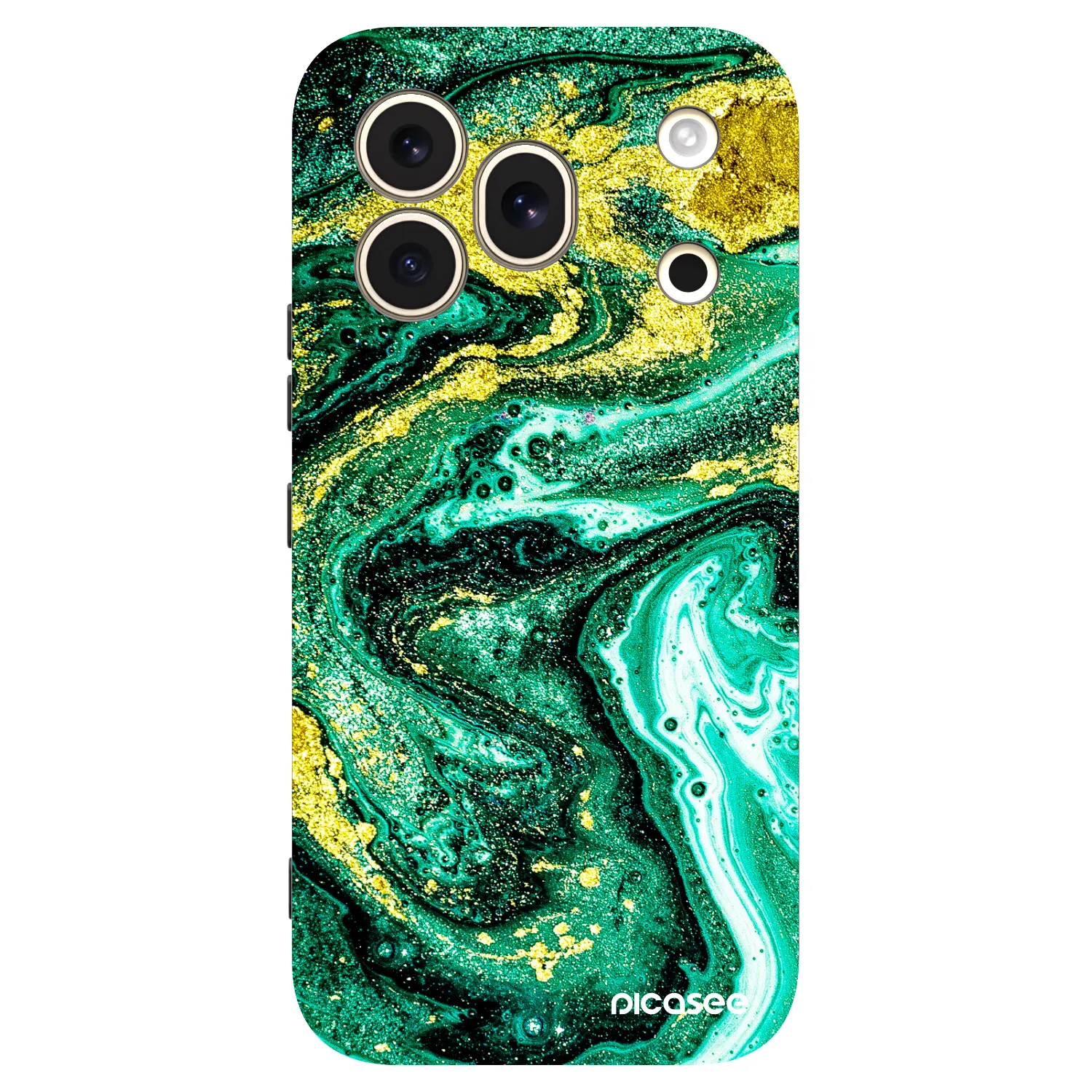 Picasee silikonový černý obal pro Honor 600 Pro - Green Gold