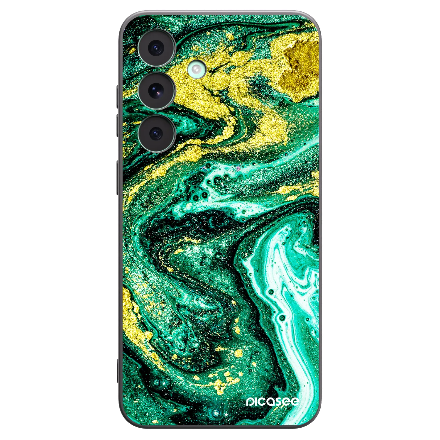 Picasee silikonový černý obal pro Samsung Galaxy S26 FE - Green Gold