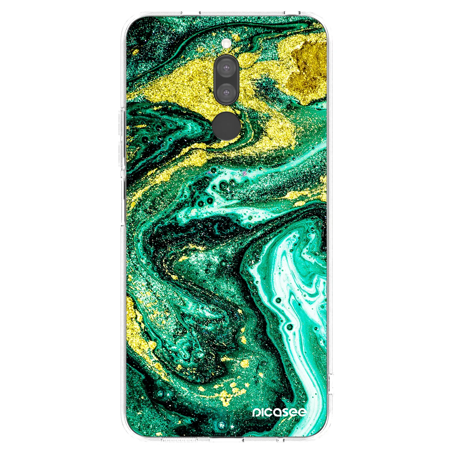 Picasee silikonový průhledný obal pro Xiaomi Redmi 8 - Green Gold