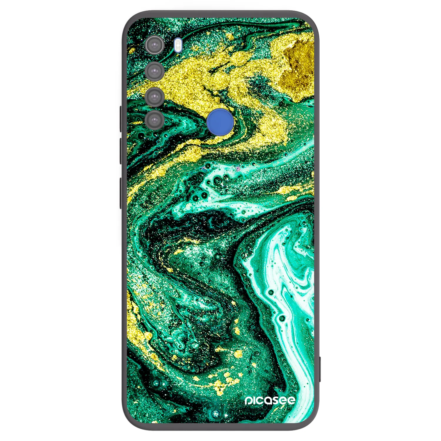 Picasee silikonový černý obal pro Xiaomi Redmi Note 8T - Green Gold