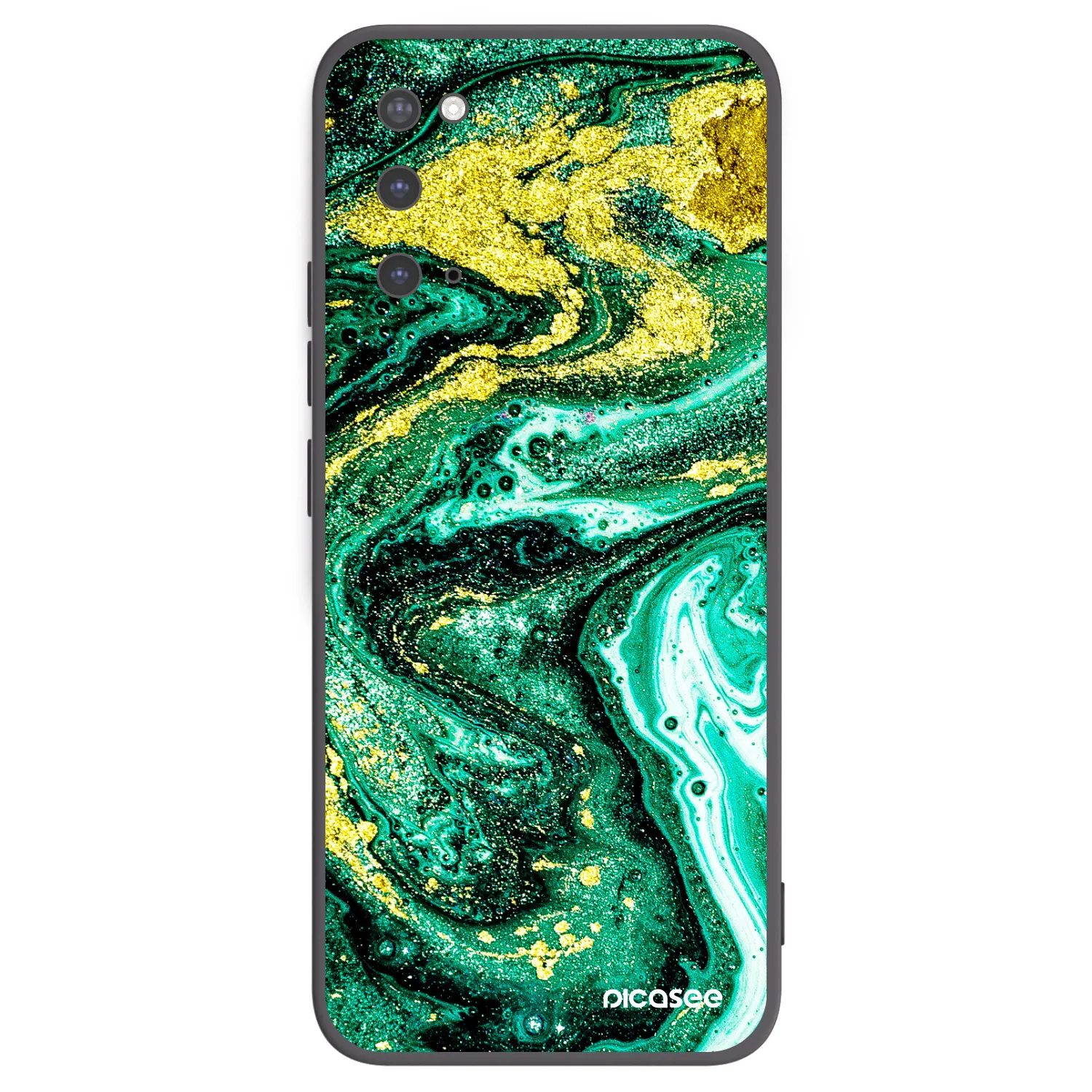 Picasee silikonový černý obal pro Samsung Galaxy S20 G980F - Green Gold