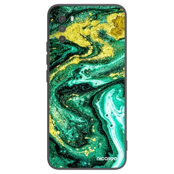 Picasee silikonový černý obal pro Xiaomi Poco M3 - Green Gold