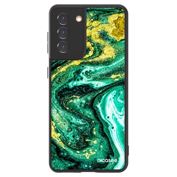 Picasee ULTIMATE CASE pro Samsung Galaxy S21 5G G991B - Green Gold