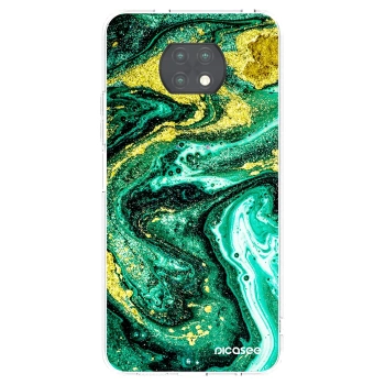 Picasee silikonový průhledný obal pro Xiaomi Redmi Note 9T - Green Gold