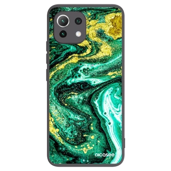 Picasee silikonový černý obal pro Xiaomi 11 Lite 5G NE - Green Gold