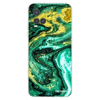 Picasee silikonový průhledný obal pro Vivo Y33s - Green Gold