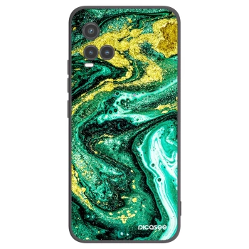 Picasee silikonový černý obal pro Vivo Y33s - Green Gold