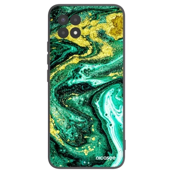 Picasee silikonový černý obal pro Realme 8i - Green Gold
